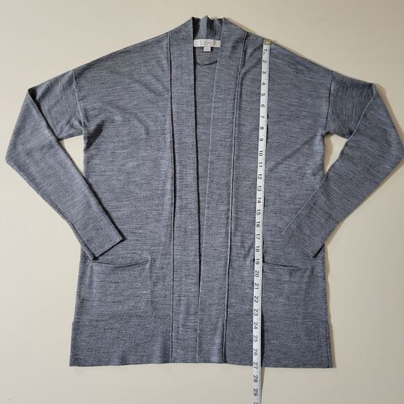 Ann Taylor LOFT Gray Open Cardigan Sweater - Picture 5 of 13